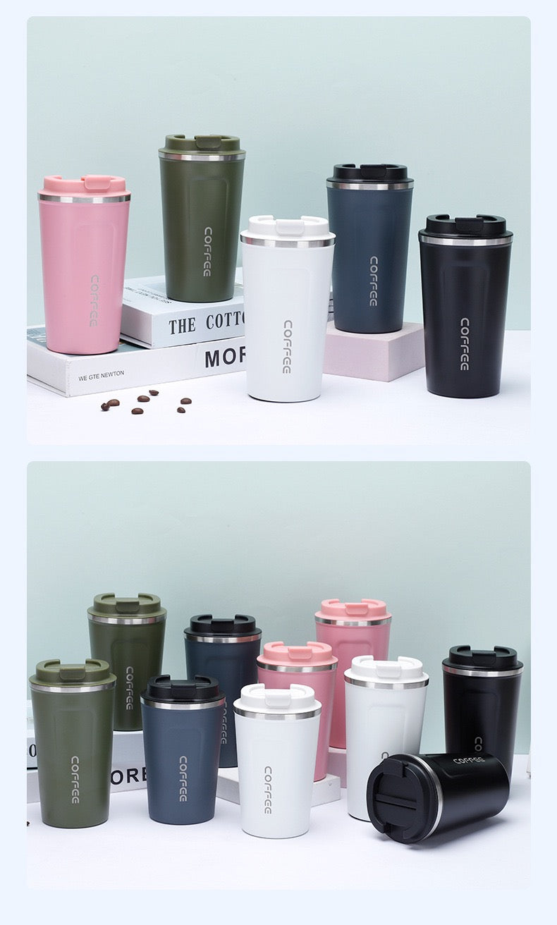 Insulated Stainless Steel Coffee Cup with Lid (510ml)