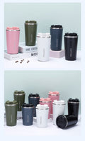 Insulated Stainless Steel Coffee Cup with Lid (510ml)