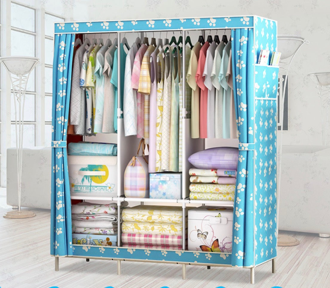Portable Foldable Fabric Wardrobe Closet (125x45x168cm)
