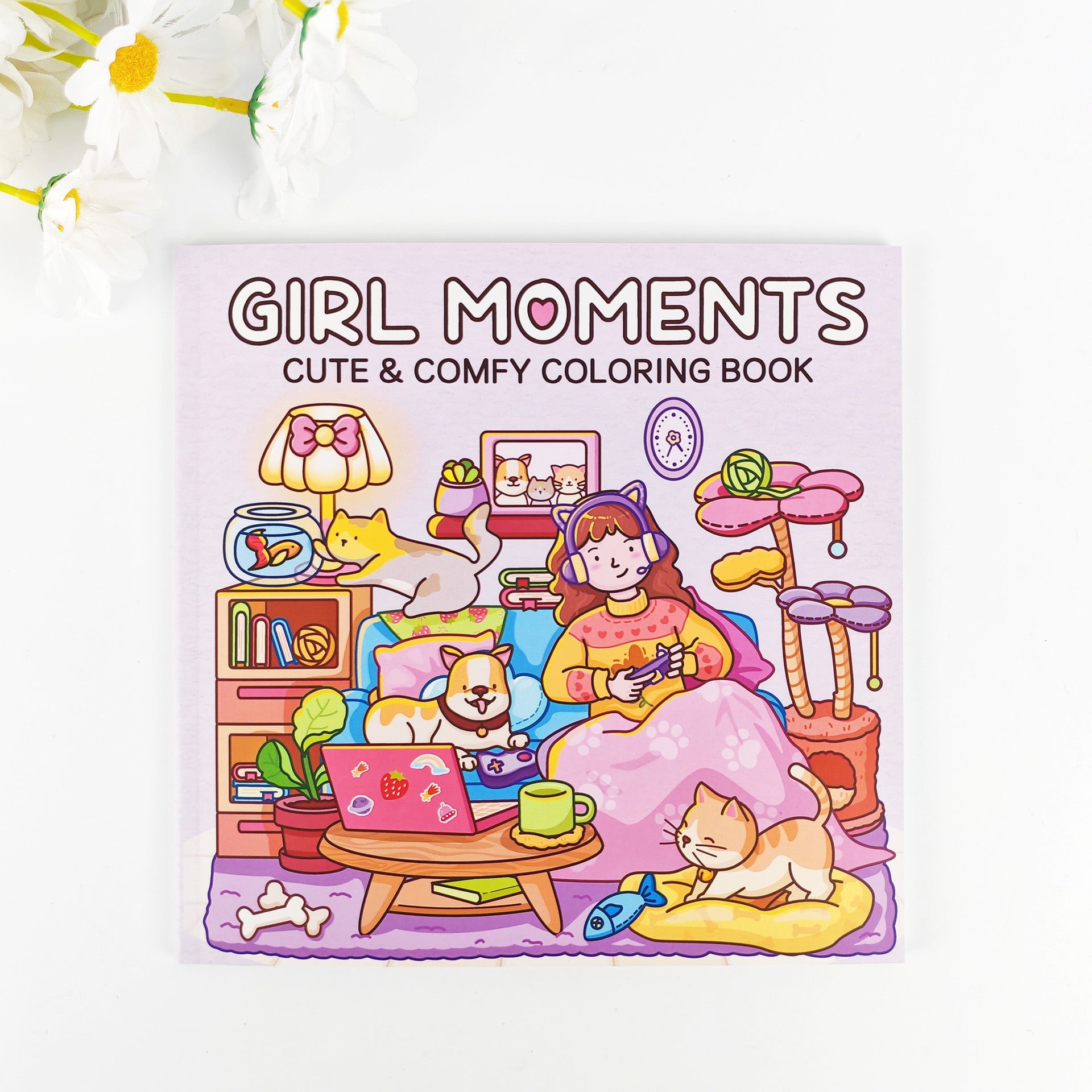 Cute Girly Aesthetic Coloring Book Set (Set of 5 Books)