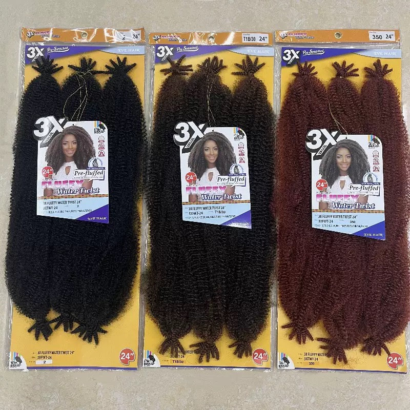 120g 24 inches Kanekalon Afro Kinky Curly Extensions in Assorted Colours