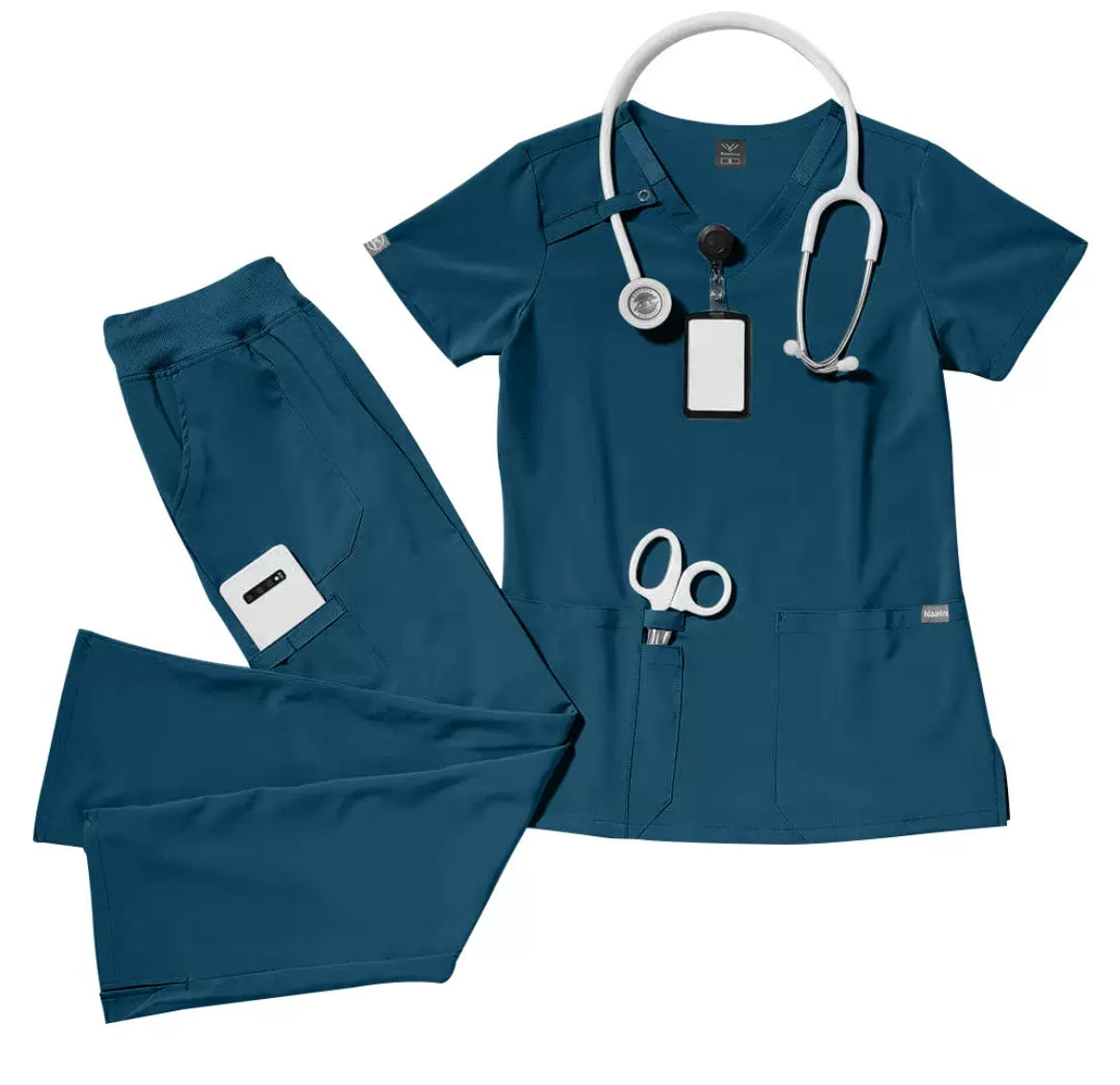Premium Unisex Medical Scrubs Set | Breathable Top & Pants with Utility Pockets