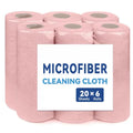 Reusable Microfiber Cleaning Cloth Rolls- 6 Pack Washable Kitchen Towels