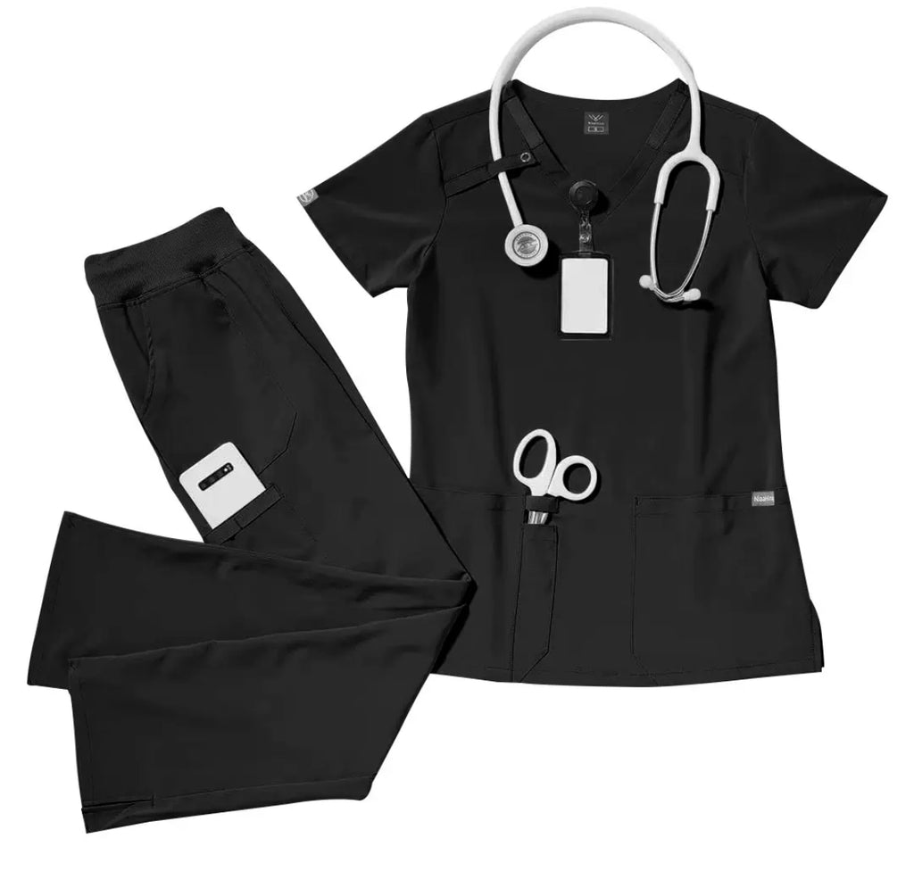 Premium Unisex Medical Scrubs Set | Breathable Top & Pants with Utility Pockets