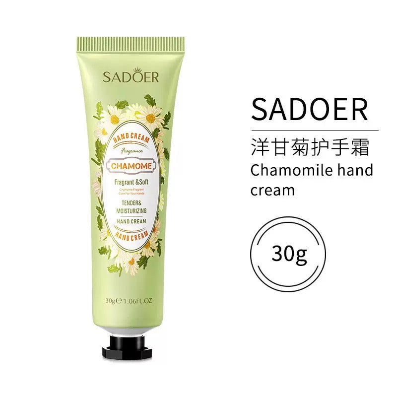 SADOER Botanical Hand Cream Set (Pack of 12 Tubes × 30g) – Mixed Scents Deep Moisturizing Hand Care