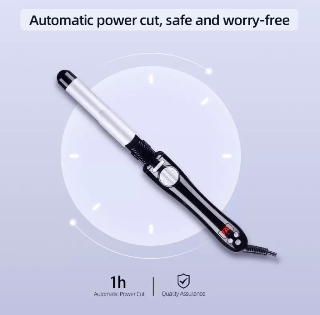 Automatic Rotating Hair Curling Iron with Digital Temperature Display (25mm)