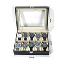Premium Glass-Top Watch Organizer Case