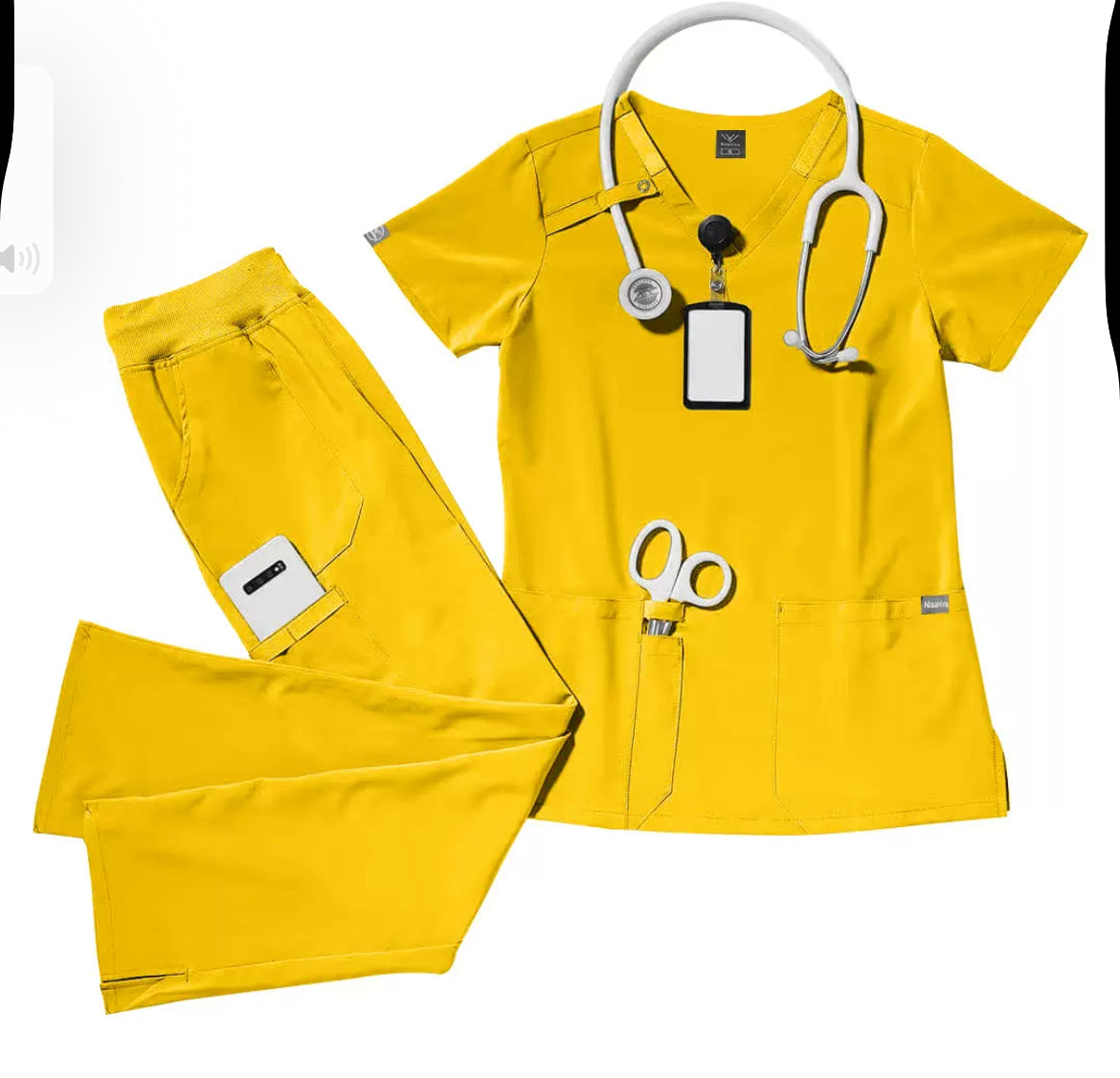 Premium Unisex Medical Scrubs Set | Breathable Top & Pants with Utility Pockets