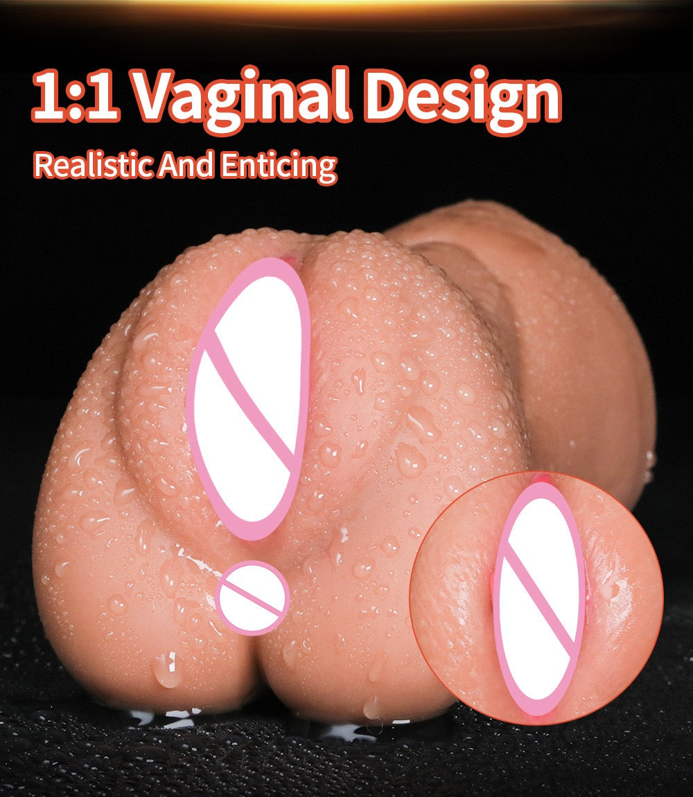 3 in 1 Realistic Male Masturbator|Simulation Vagina-Anal-Mouth Deep Throat Sex Toy for Men