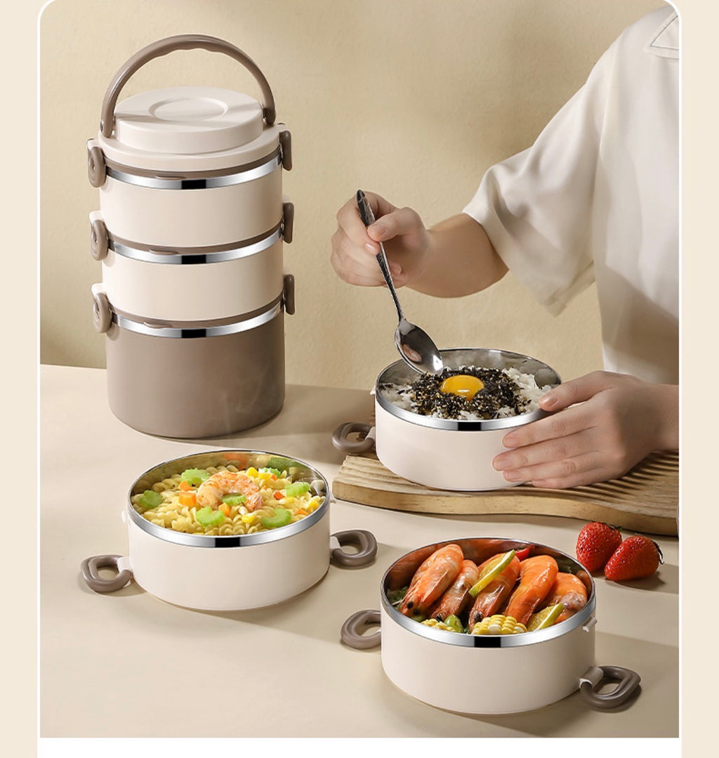 Multilayered Insulated Lunch Box with Thermal Bag