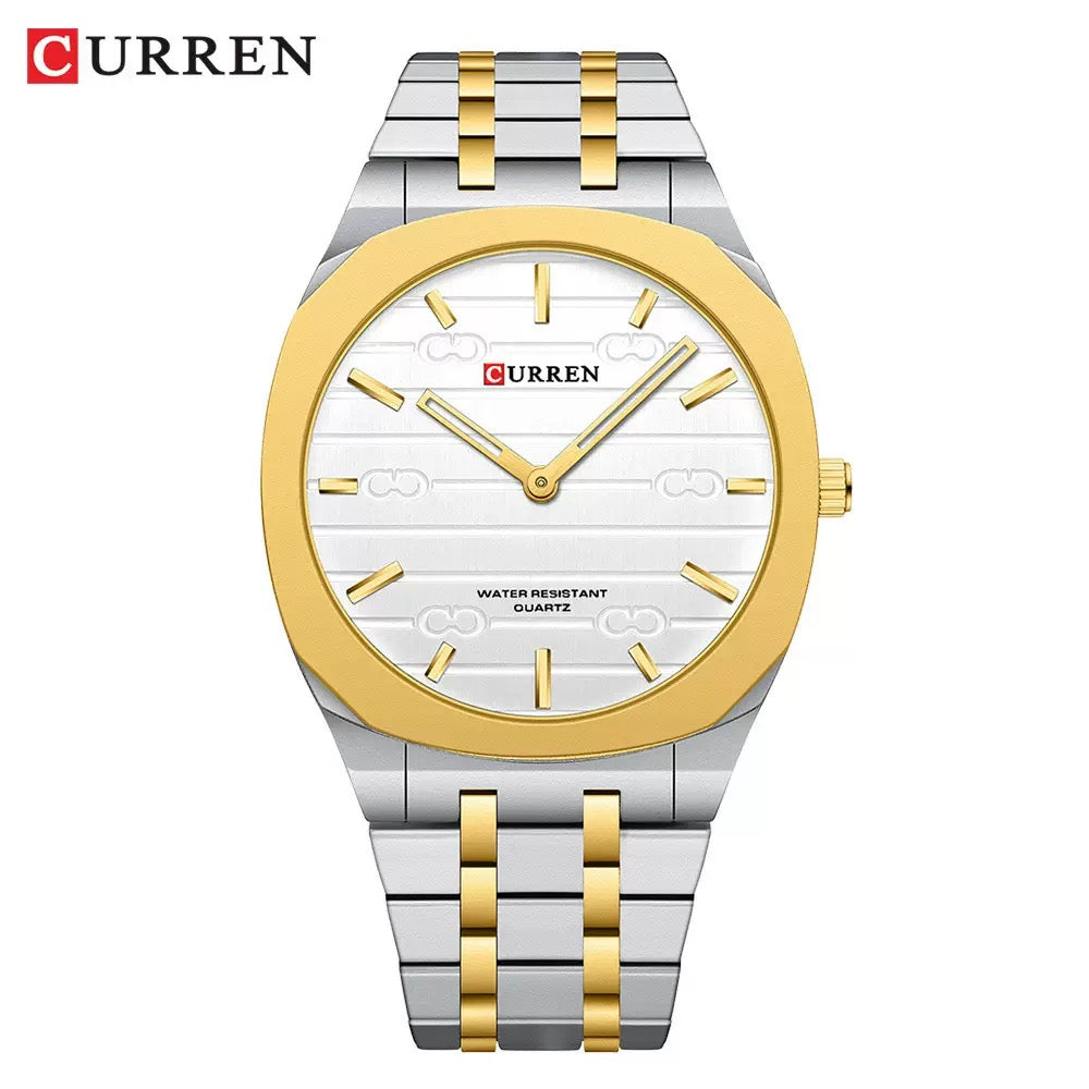 CURREN Elegant Two-Tone Stainless Steel Watch (Comes Boxed)