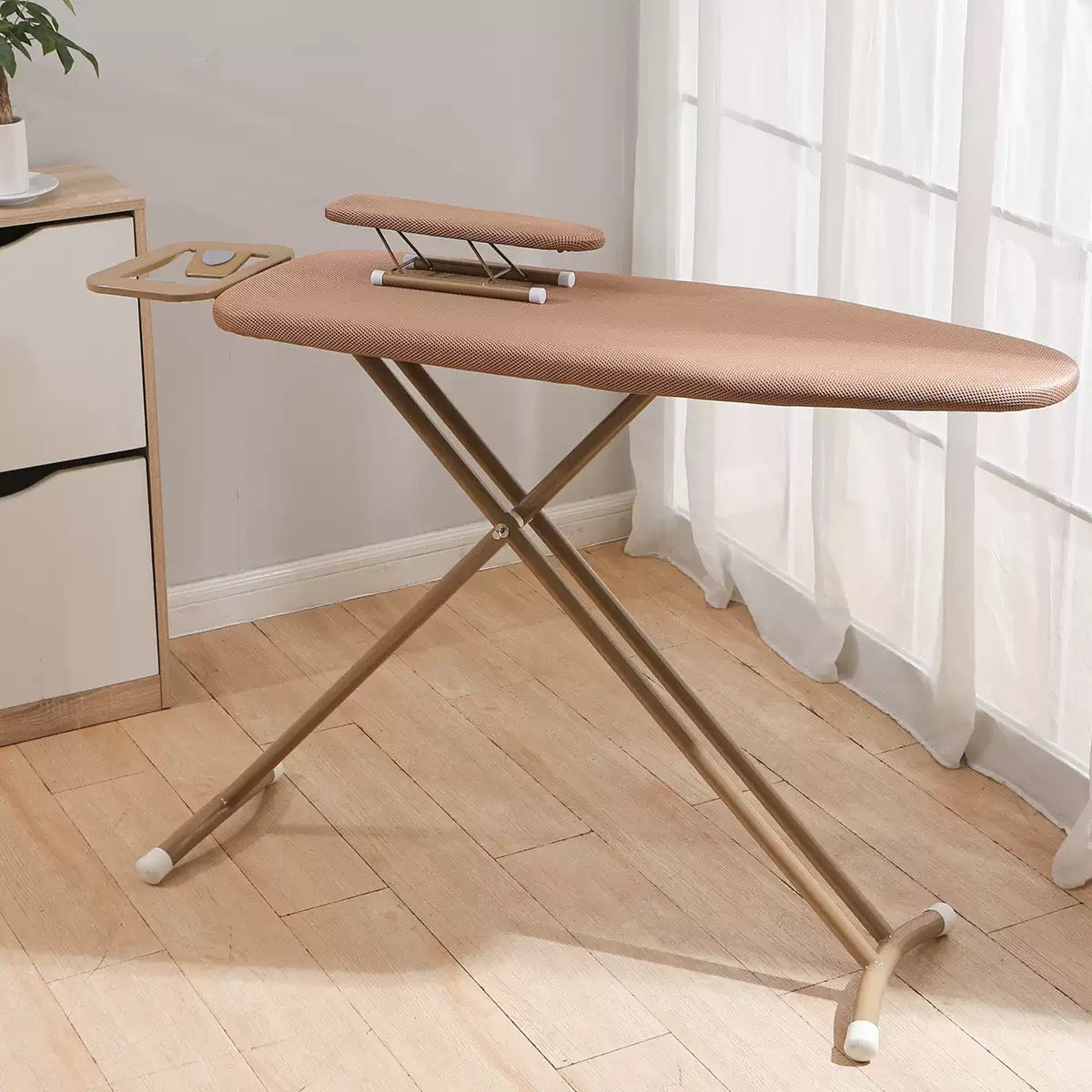 Foldable Adjustable Ironing Board with Iron Rest