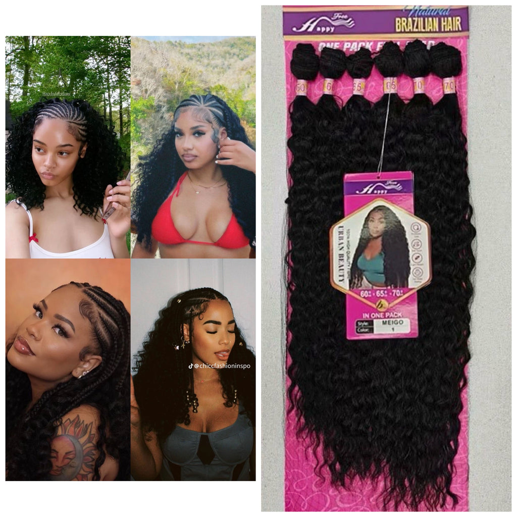 High Quality Chemical Fibre Hair with 100% Human Hair Feel: For Sew-in Braids/Ponytails (MOQ-3 Packs)