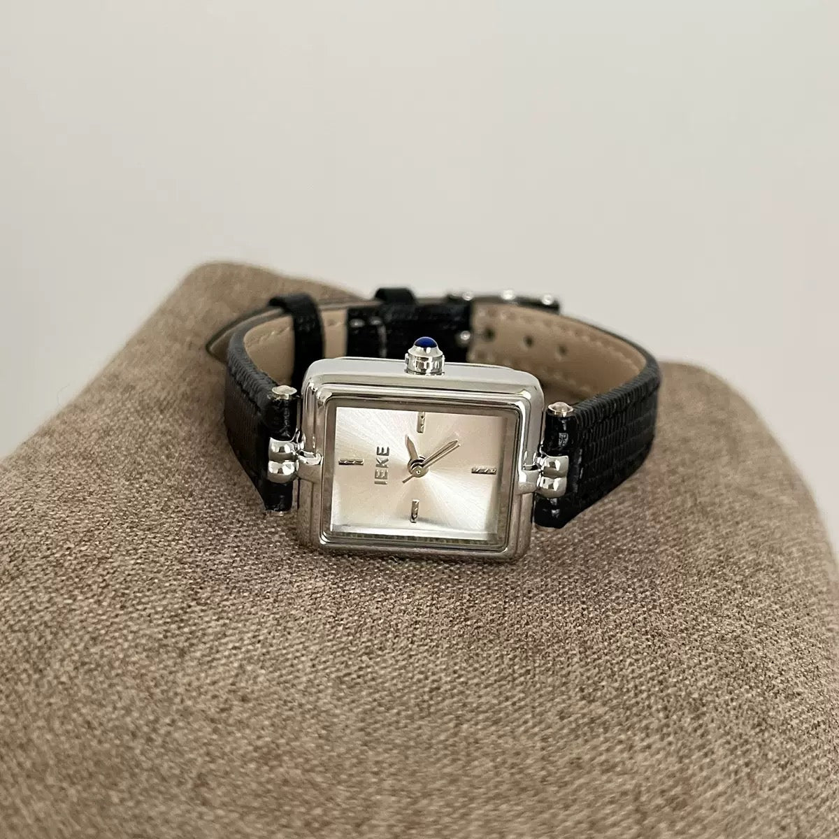 IEKE Classic Rectangular Leather Watch (Comes Boxed)