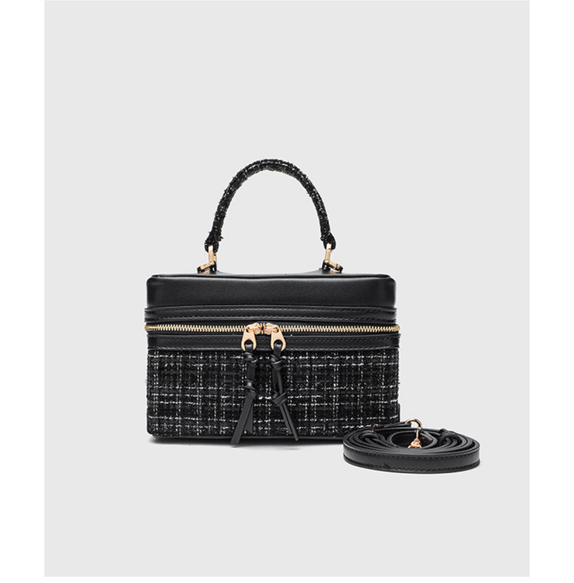 Classic Tweed Structured Mini Handbag