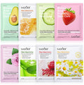 SADOER Plant & Fruit Sheet Face Mask Set (Pack of 8 – Mixed Variants)