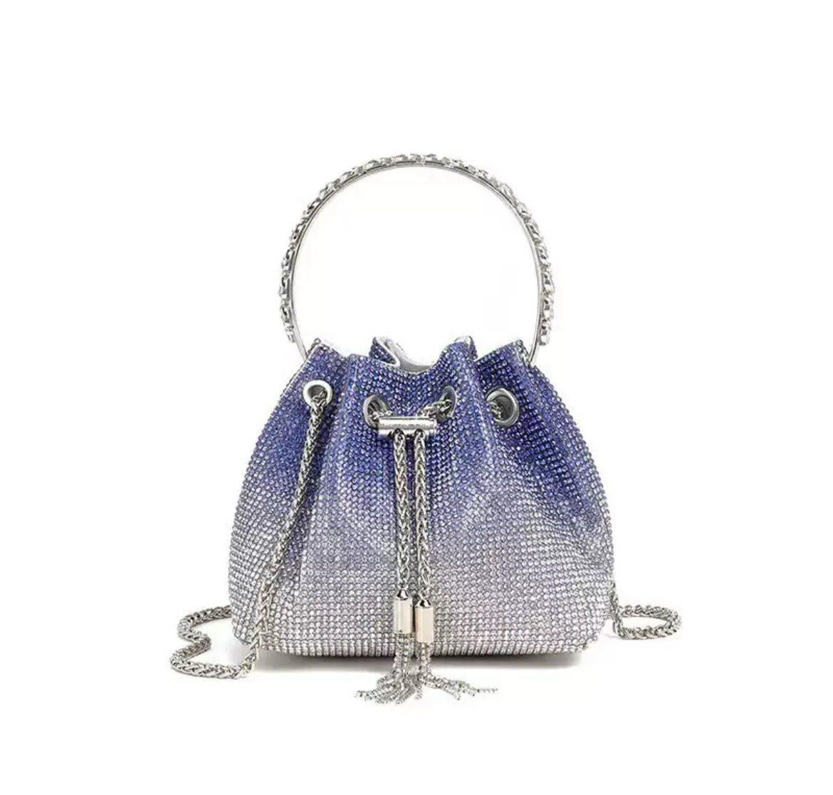 Sparkly Rhinestone Mini Bucket Bag