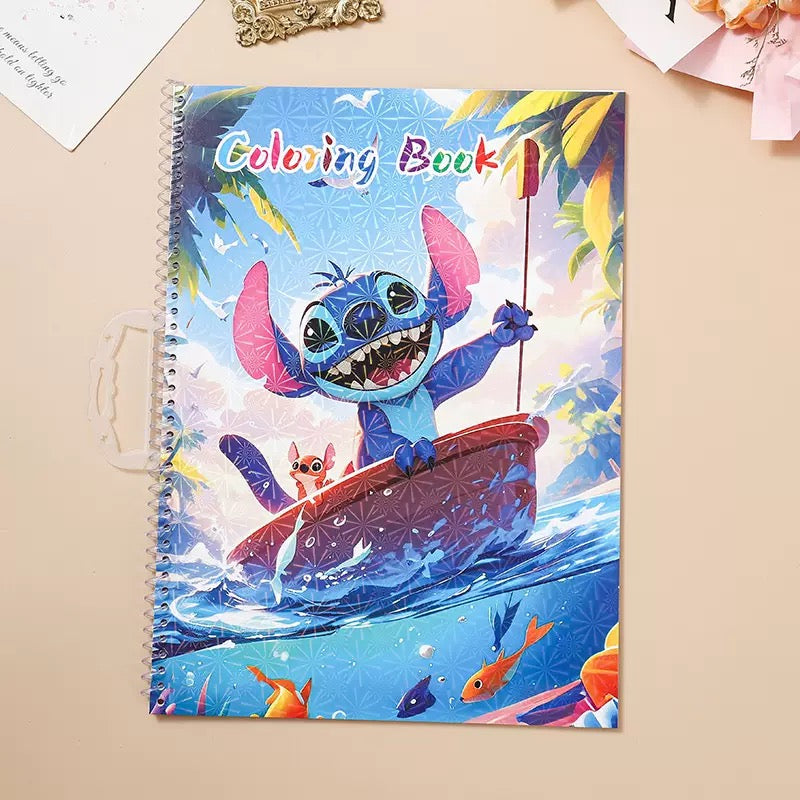 Kids Cartoon Spiral Colouring Book (Set of 7 Books)