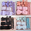 Hair Accessories Set for Girls & Women – (Plush Headbands, Claw Clips & Spiral Hair Ties)