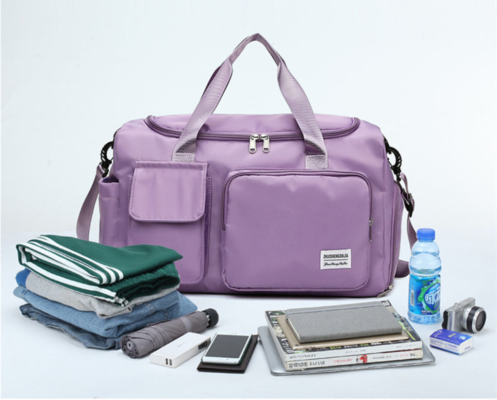 Large Capacity Travel & Gym Duffel Bag with Shoe Compartment