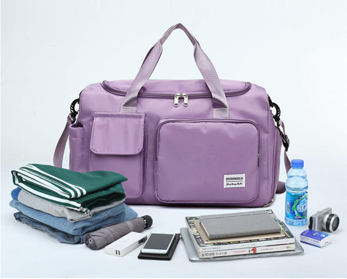 Large Capacity Travel & Gym Duffel Bag with Shoe Compartment