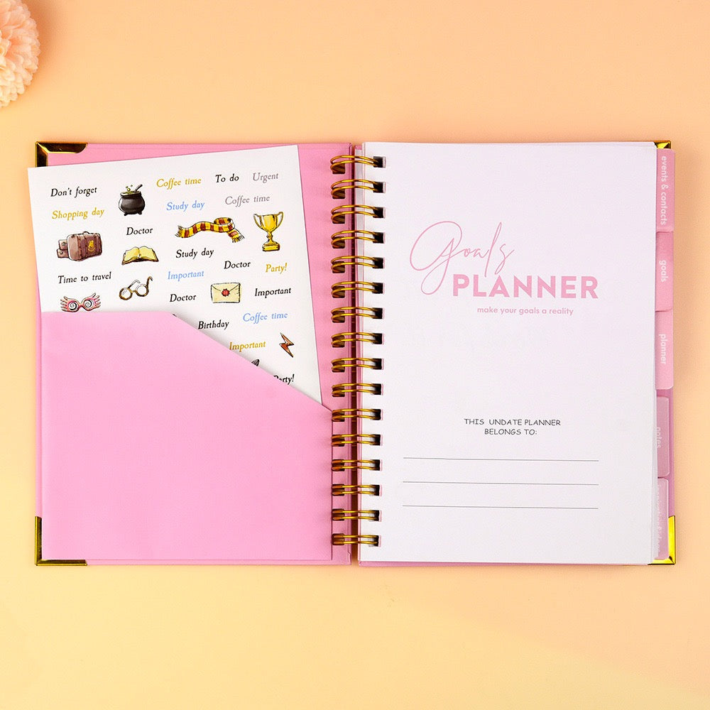 2026 Goals Planner Spiral Hardcover Notebook