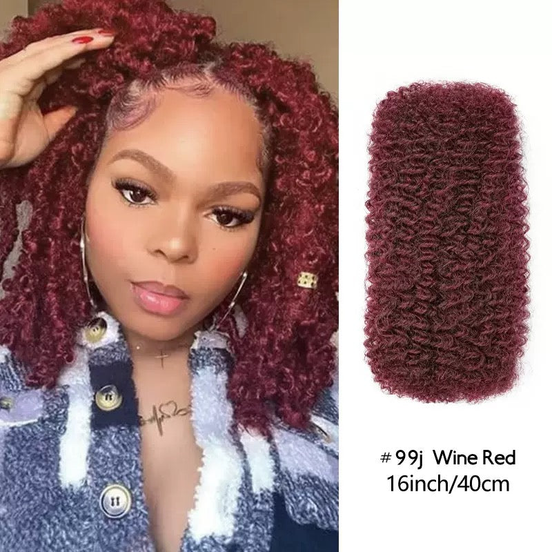 50g 100% Human Hair Afro Kinky Curly Extensions in Assorted Colours and Lengths; 3-4 Packs for a full head