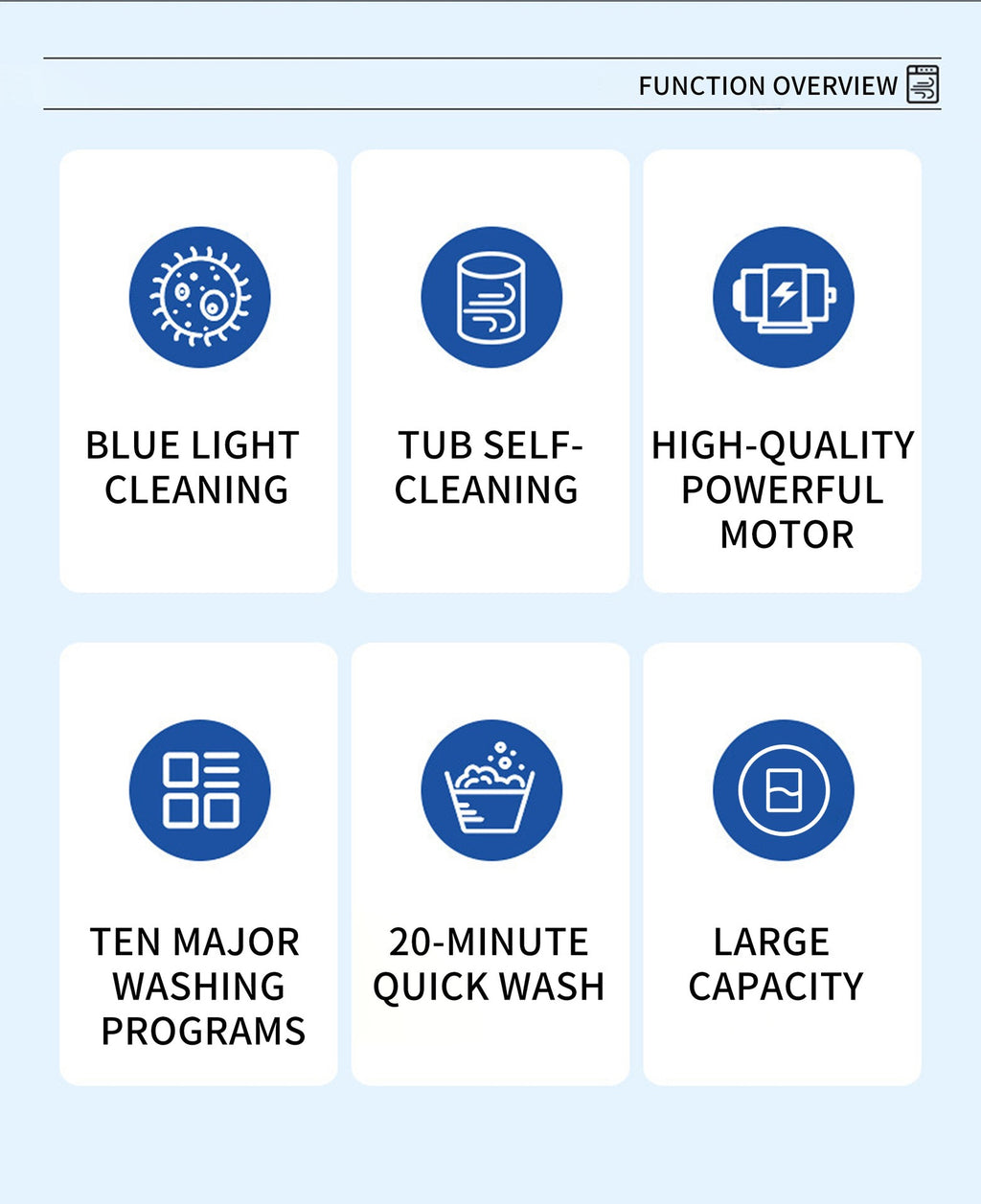 8KG Capacity Top Load Automatic Washing Machine with Air Dry