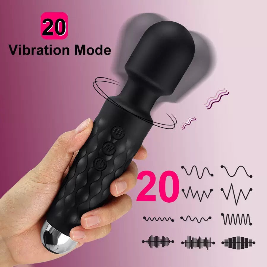 Powerful 20 modes Vibrator Magic-Wand Clitoris Stimulator