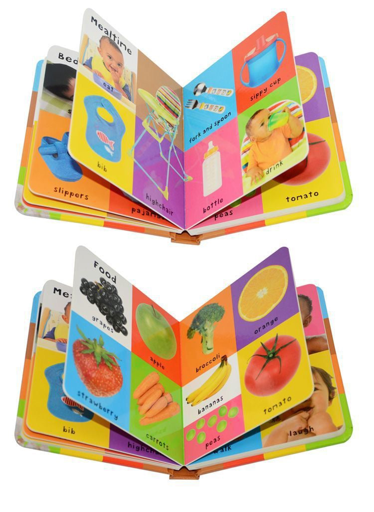 Kids “First 100” Learning Board Book – Early Words, Numbers, Animals & Vehicles (Set of 9 Books)