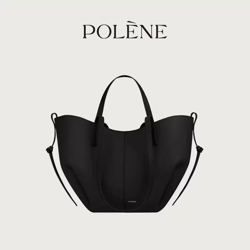 Polène-Style Sculpted Leather Tote Bag (Multi-Colour Options)