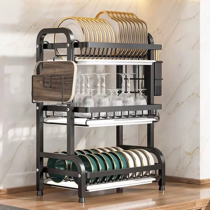 Multi-Layer Kitchen Plate & Cutlery Rack