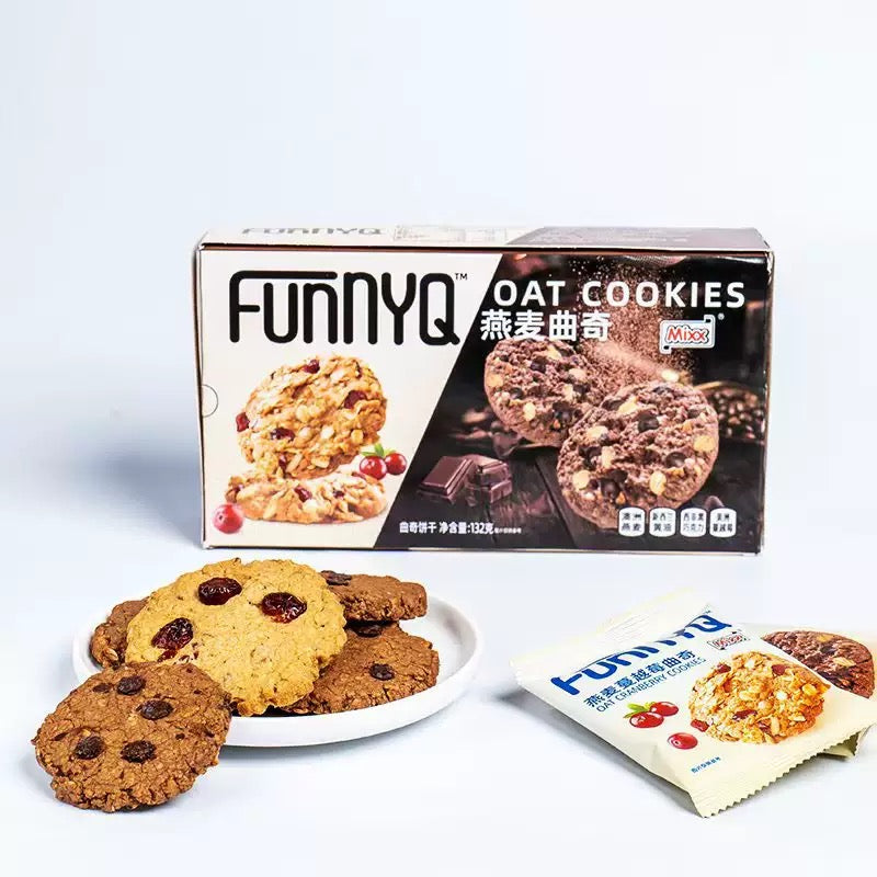 5 Boxes of FunnyQ Mixed Oat Cookies (6 Packs x 132g)