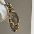 Elegant IEKE Minimalist Oval Gold Quartz Bracelet Watch (Comes Boxed)