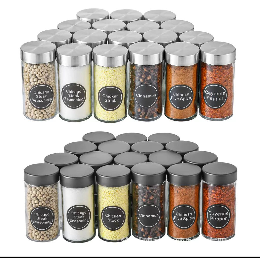 🧂 Glass Spice Jar Set (90ml)