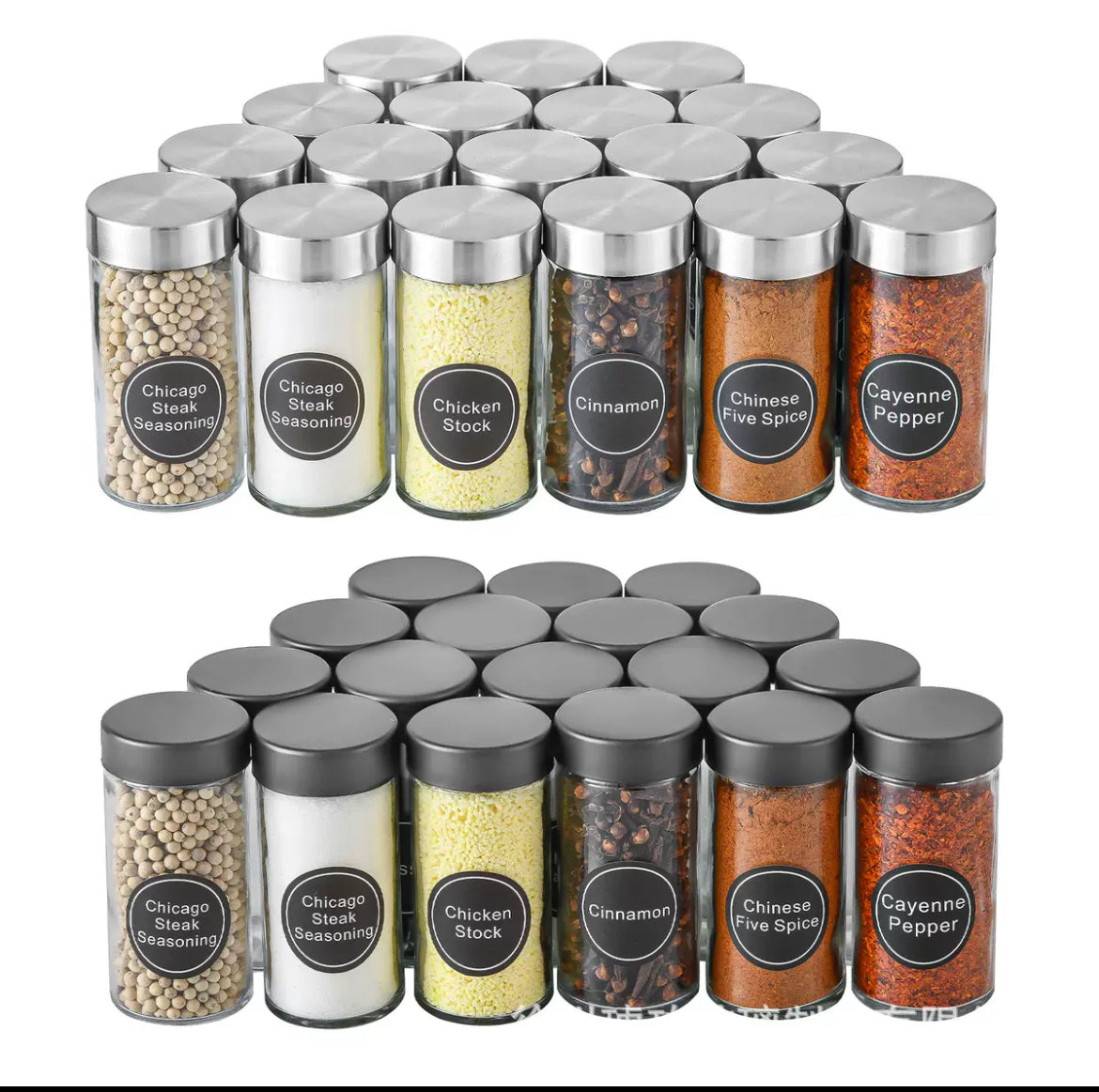🧂 Glass Spice Jar Set (90ml)