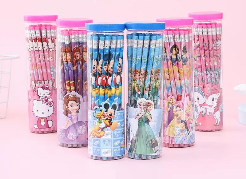 (Pack of 6) Kids Character HB Pencil Set: (30 Pencils per pack)