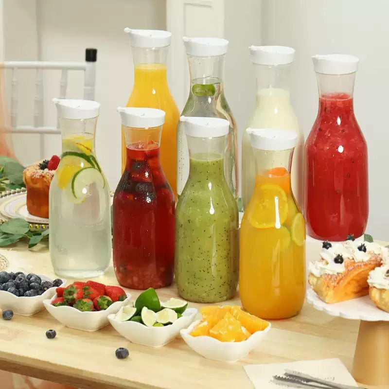 1.5L Clear Juice Storage Bottle Set (6 Bottles)