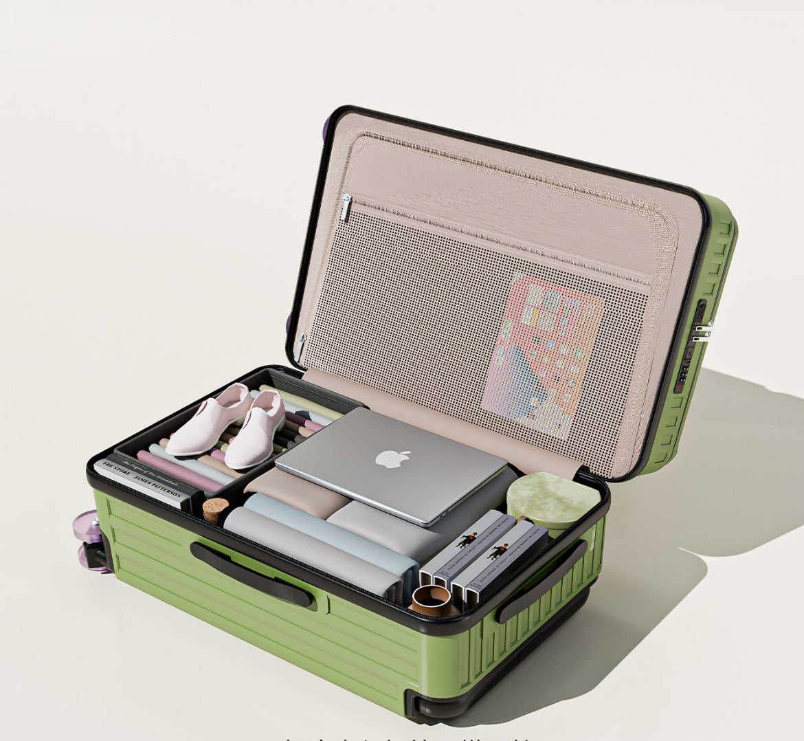 Multi-Function Smart Travel Luggage set (20/24/28”) with Shock Absorbing Wheels