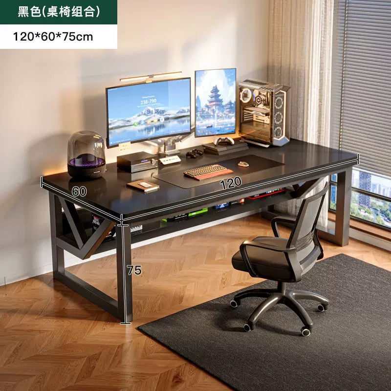Modern Gaming/Office Desk Set with Ergonomic Chair – 120×60cm