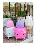 Kids Hard-Shell Trolley Luggage Set (12/18”inches)