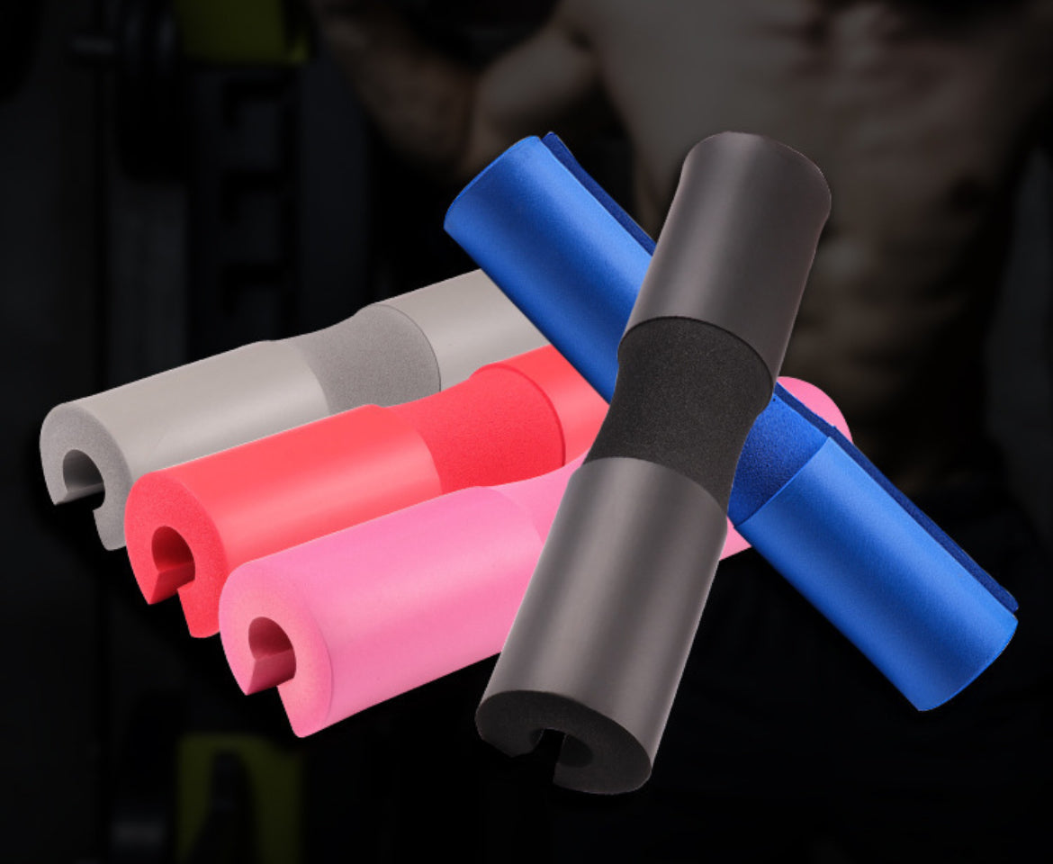Barbell Shoulder Pad (High-Density Foam Squat & Hip Thrust Protector) with Straps