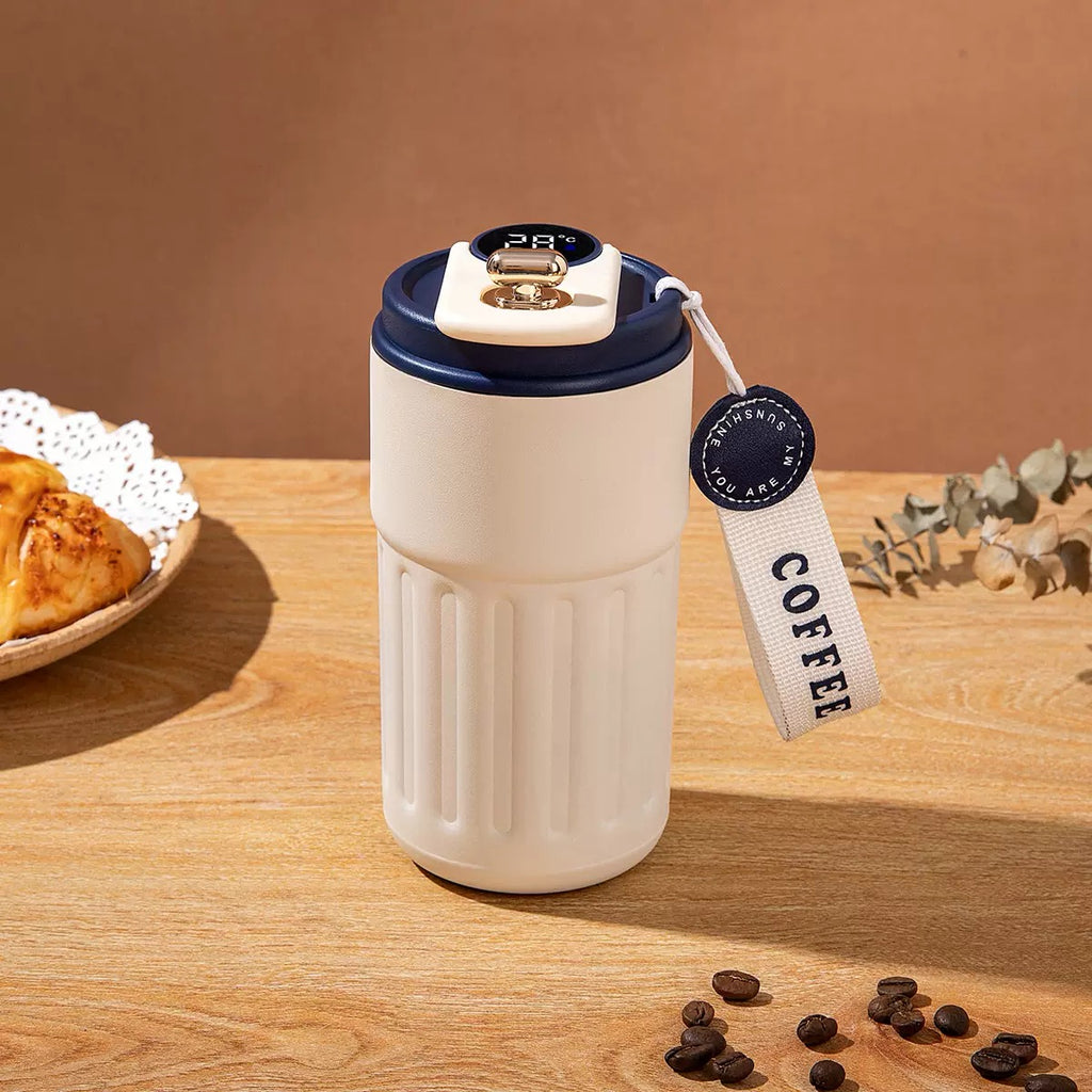 Smart Temperature Display Stainless Steel Coffee Mug (450ml)