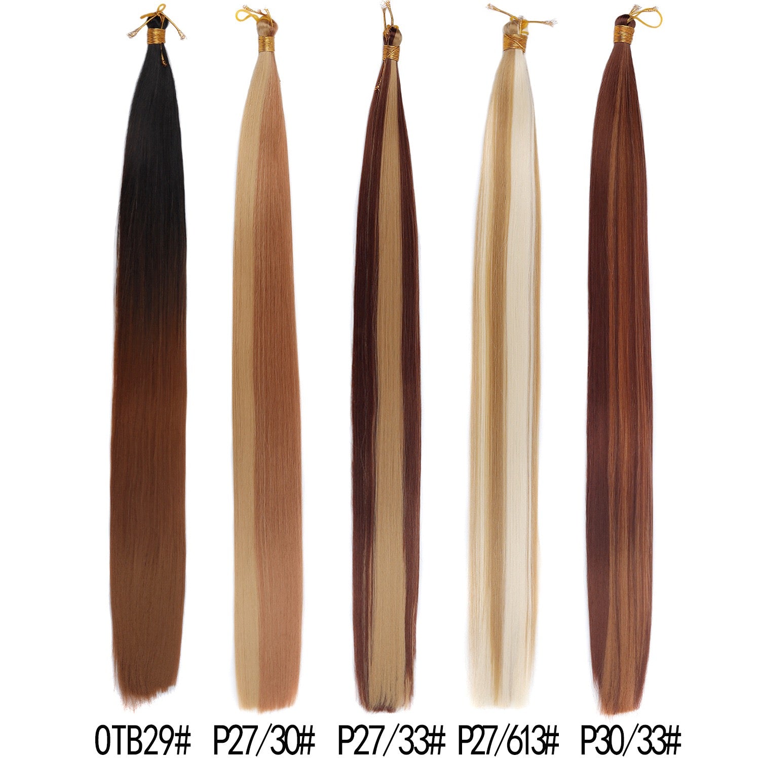 30 inches 150g Silky Bone Straight Braids extensions