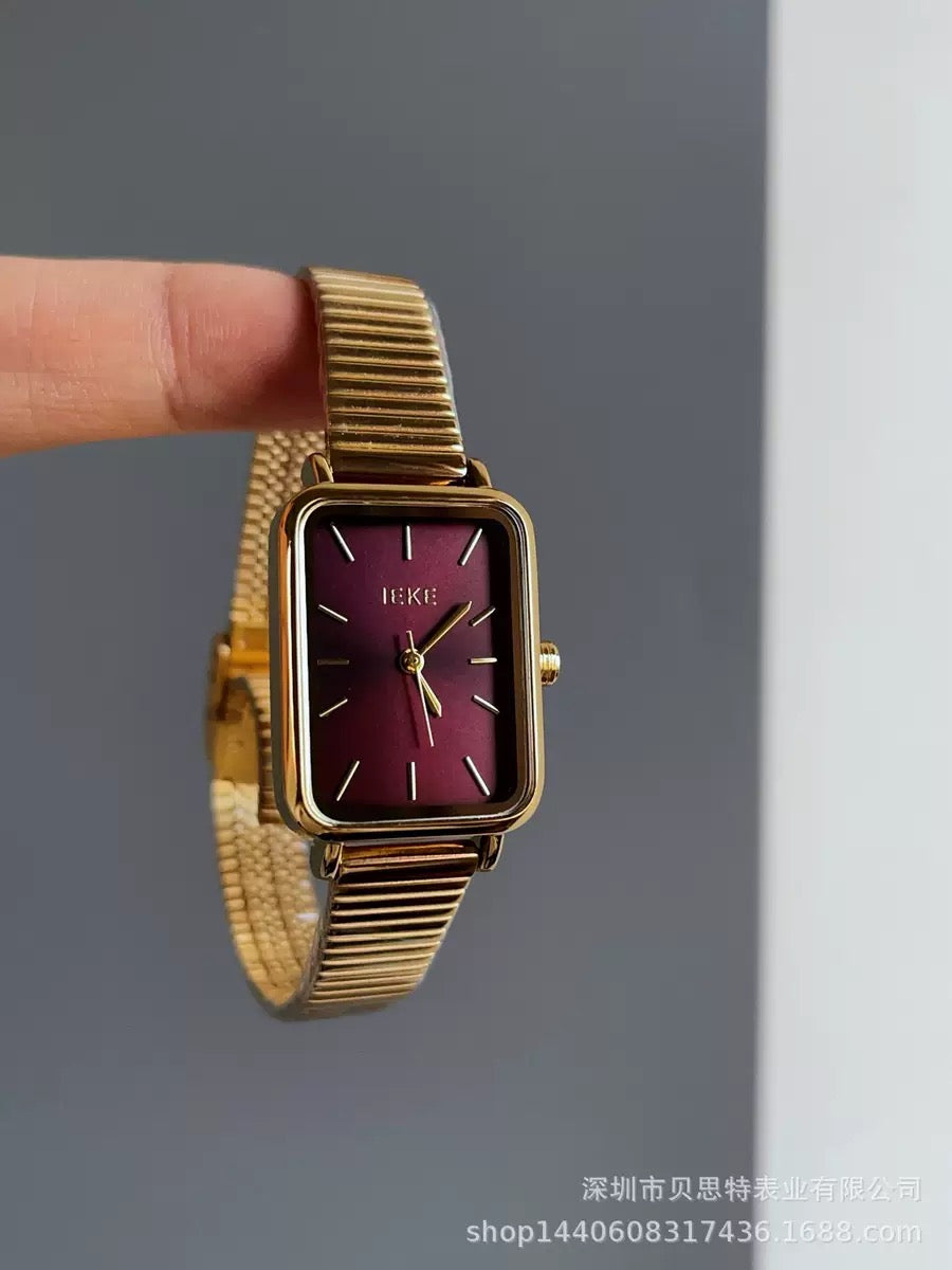 Luxury Vintage Gold Bracelet Watches: Elegant Minimalist Collection (Comes Boxed)