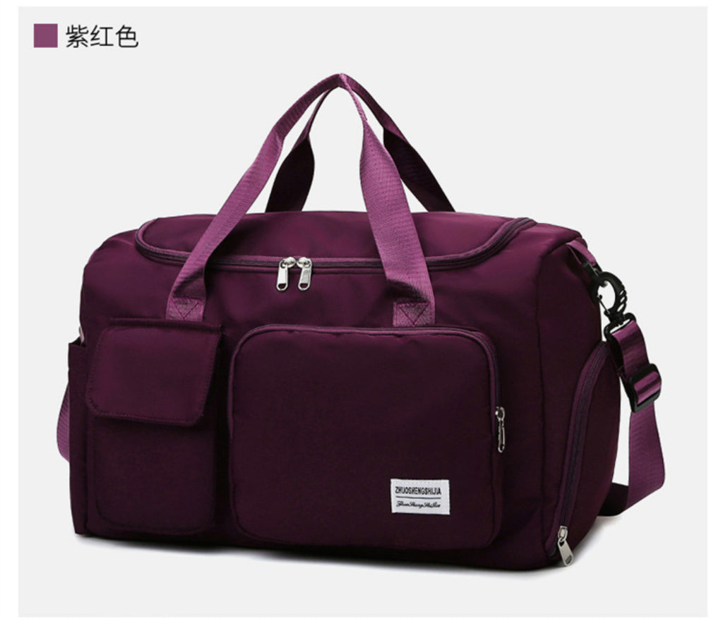 Large Capacity Travel & Gym Duffel Bag with Shoe Compartment