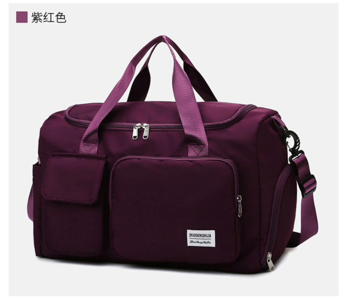 Large Capacity Travel & Gym Duffel Bag with Shoe Compartment