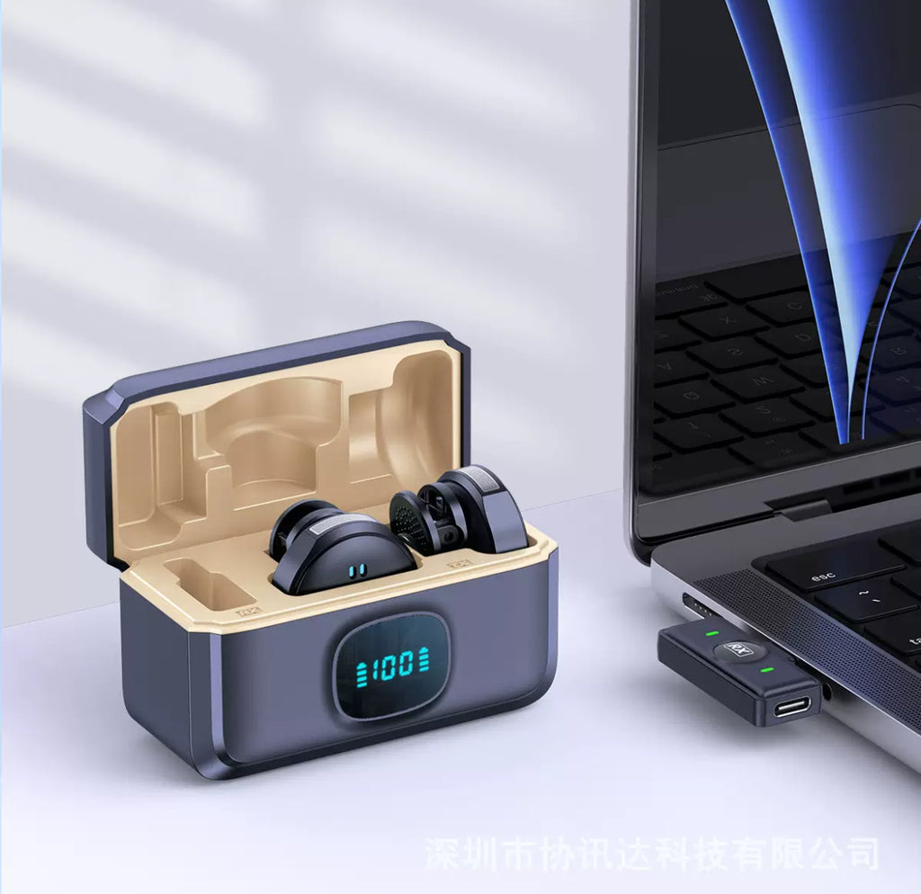 Dual Wireless Lavalier Microphone with Charging Case (1-to-2) – Type-C / Lightning Compatible