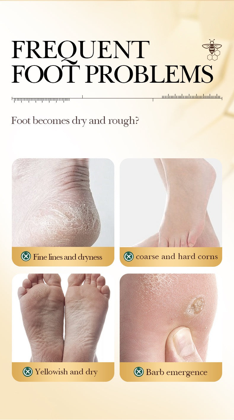BIOAQUA Vitamin E Manuka Honey Foot Mask (Deep Moisturizing & Repair)-Pack of 10