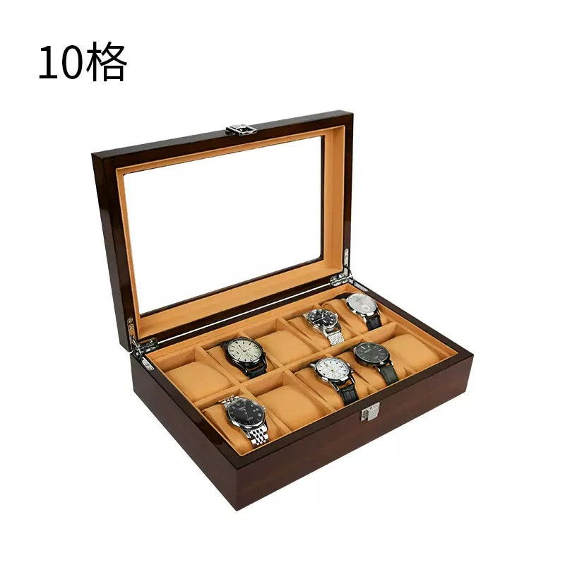 Premium Glass-Top Watch Organizer Case